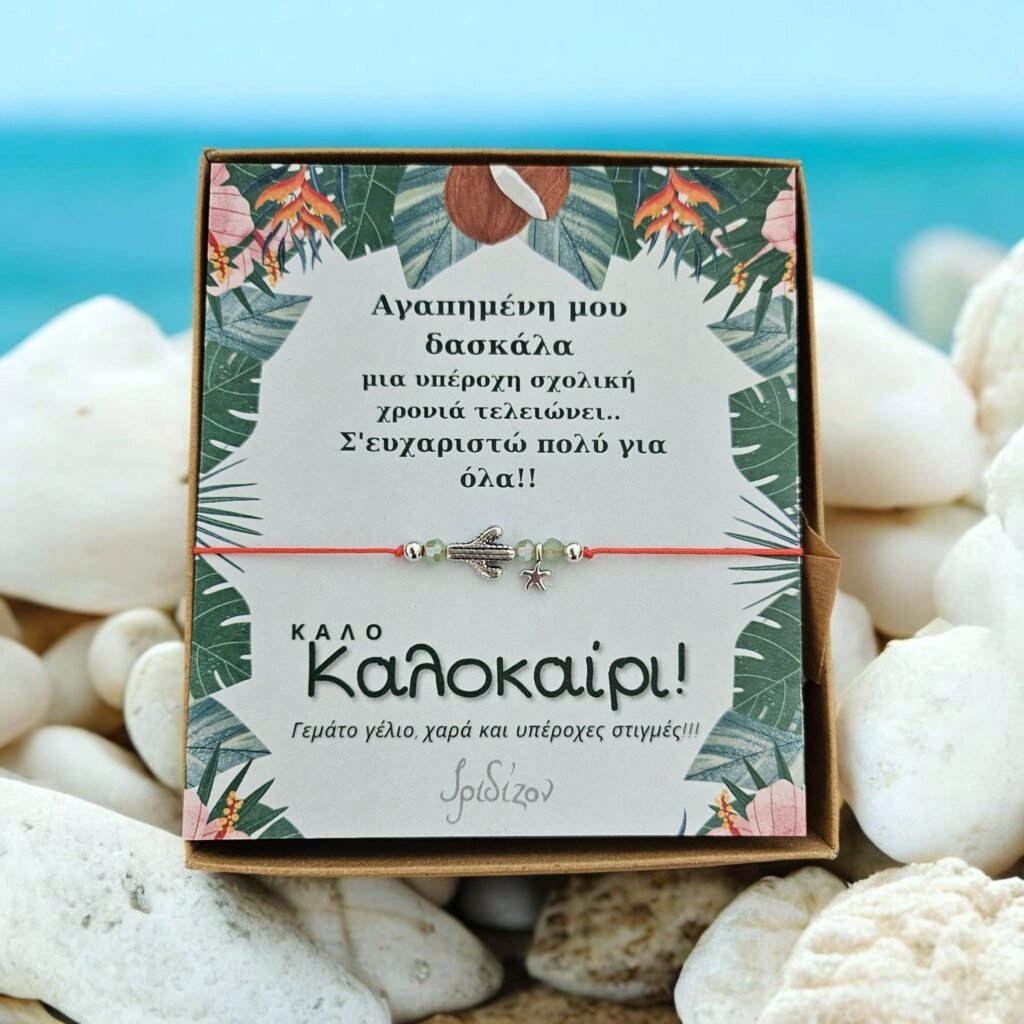 Iridizon βραχιόλι δασκάλα επάργυρος κάκτος