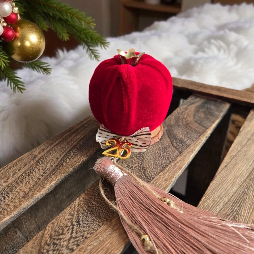 Iridizon γούρι σπιτιού βελούδινο ρόδι