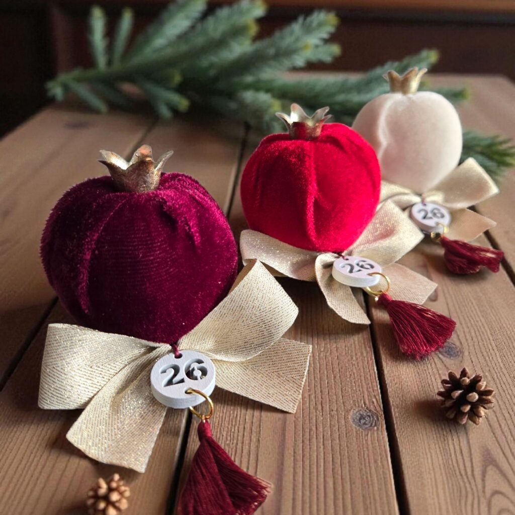 Iridizon γούρι σπιτιού μικρό βελούδινο ρόδι