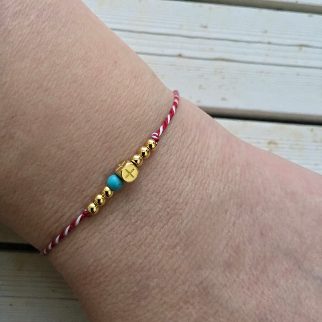 Iridizon μαρτάκι σταυρός χάντρα