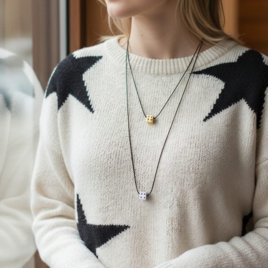 Iridizon σετ κολιέ για ζευγάρι ζάρι