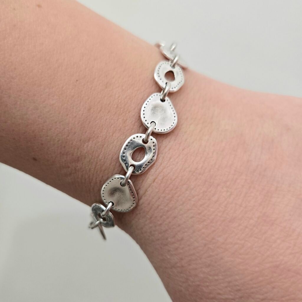 Iridizon βραχιόλι chain links επάργυρο