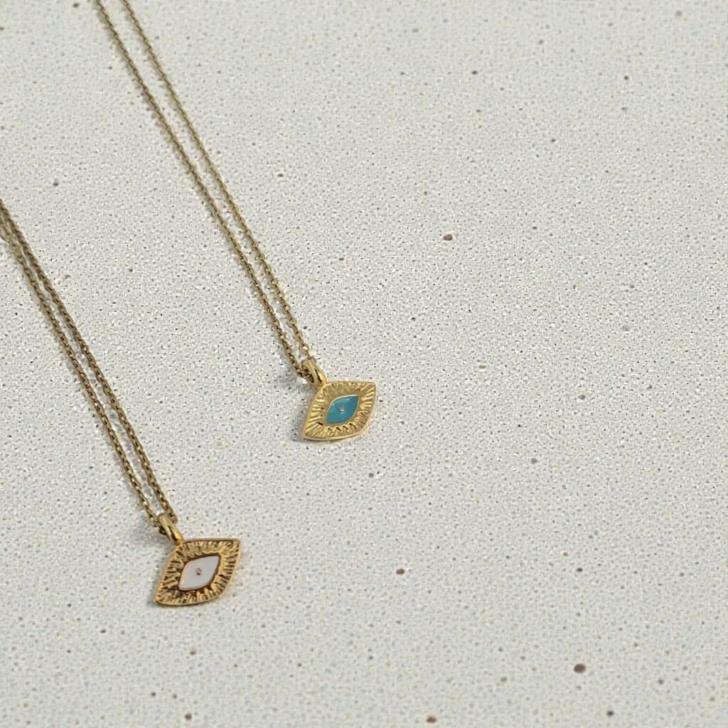 Iridizon κολιέ αλυσίδα ματάκι g