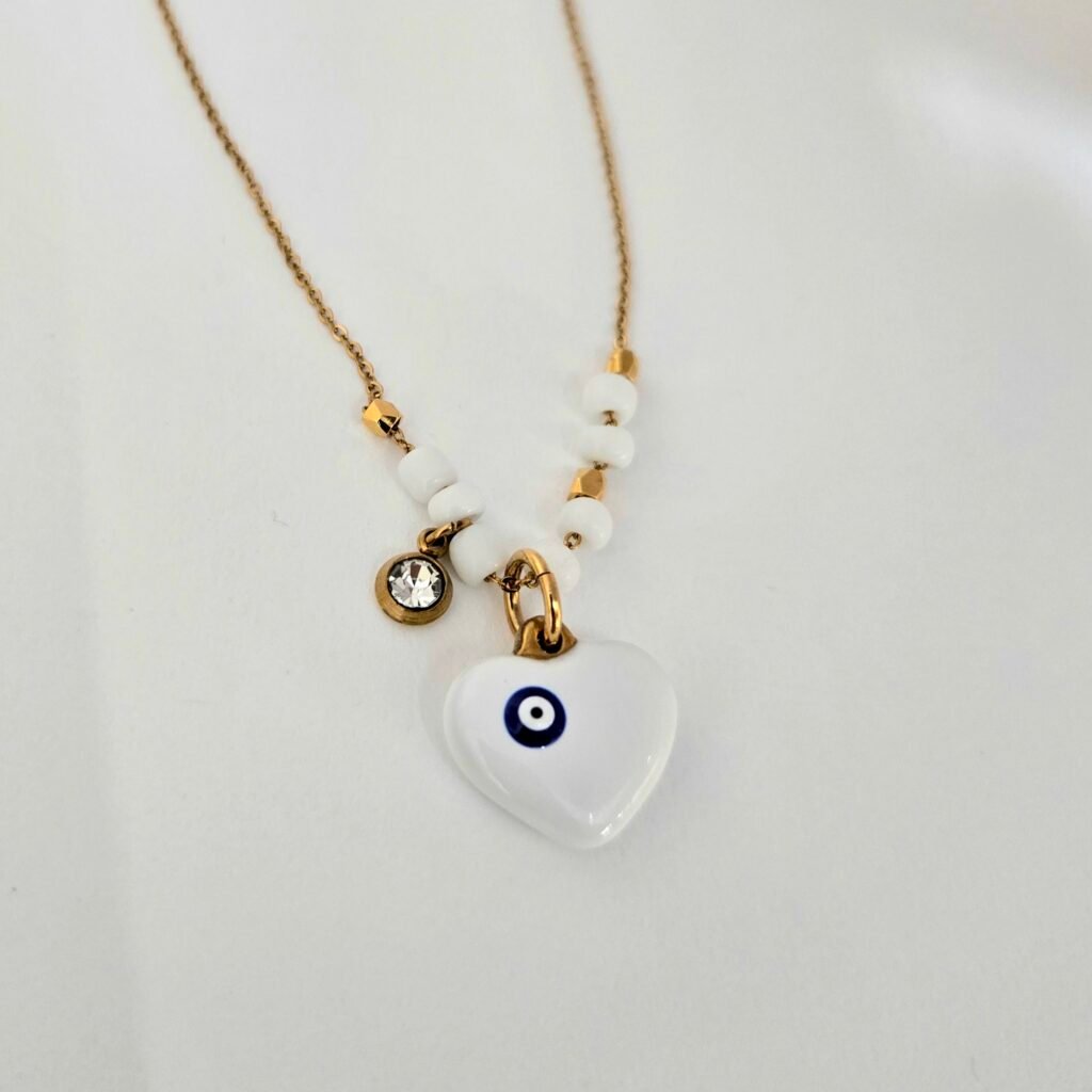 Iridizon κολιέ καρδία με μάτι