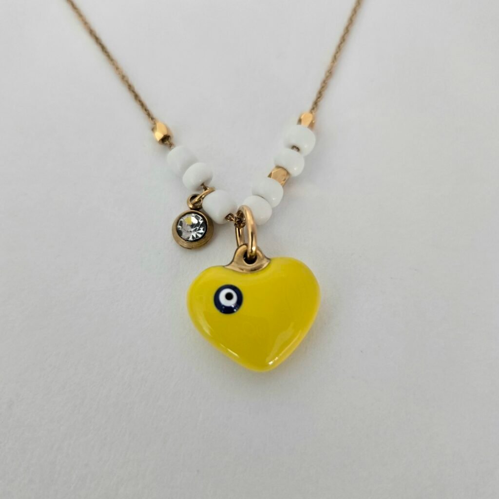 Iridizon κολιέ καρδία με μάτι