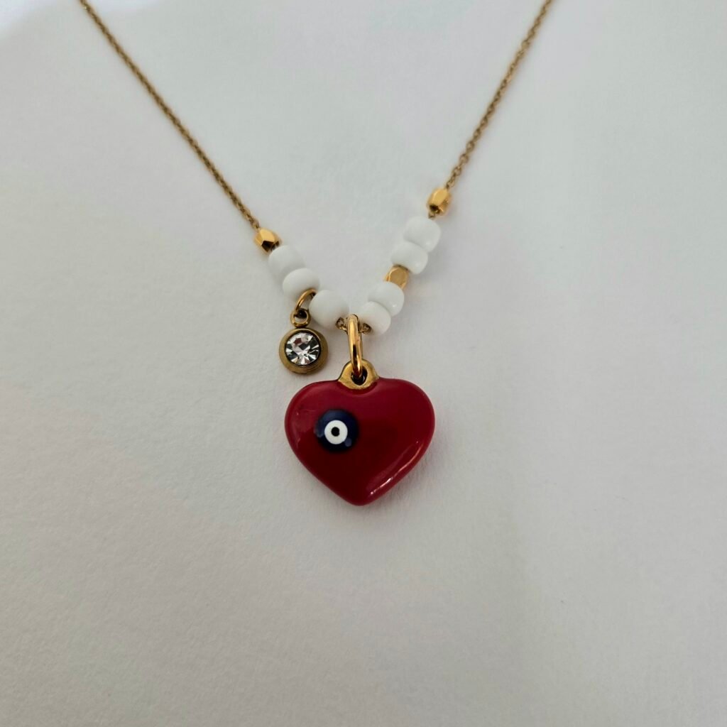 Iridizon κολιέ καρδία με μάτι