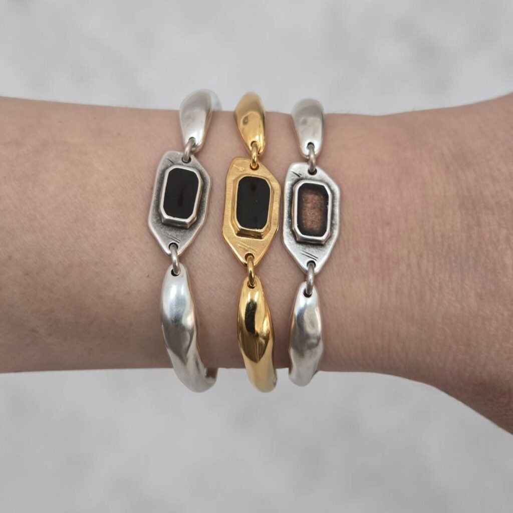 Iridizon βραχιόλι bangle polygon enamel