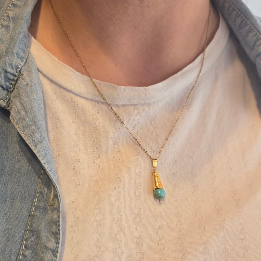 Iridizon κολιέ κώνοι τυρκουάζ