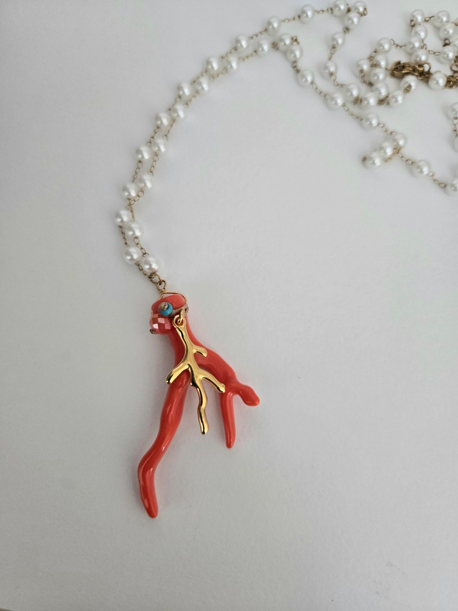 Iridizon κολιέ ροζάριο κοράλι g