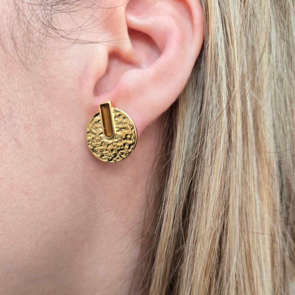 Alternative view of Iridizon σκουλαρίκια disc & enamel line g